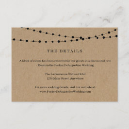 Kortet för information om String Ljus Tilläggskort