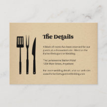 Kortet för informationsinformation om BBQ Bröllop