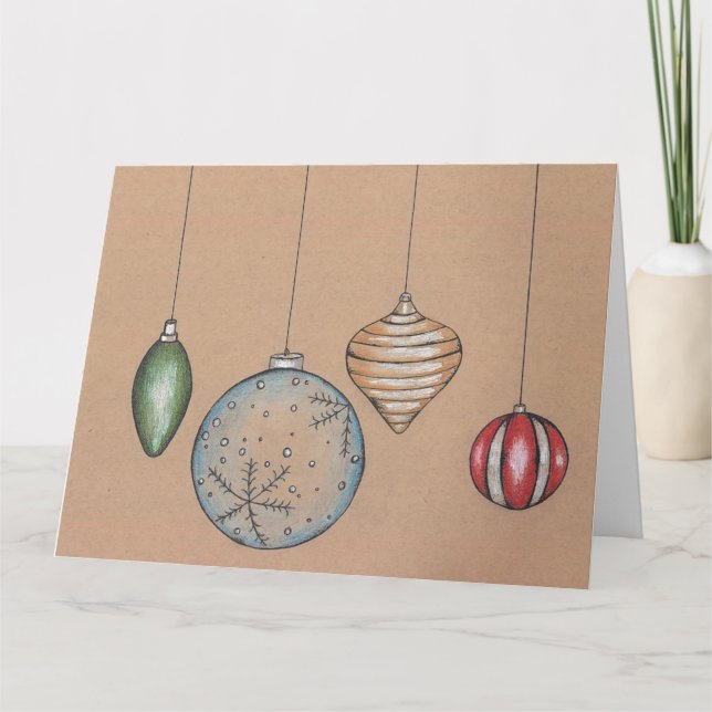 Kortet för julhälsningar - Helgdag Kort (Framsida)