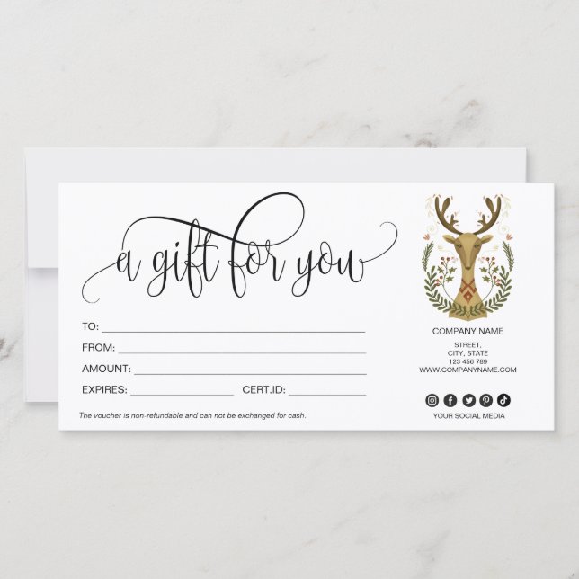 Kortet för julklapp - folkkonst (Framsida)