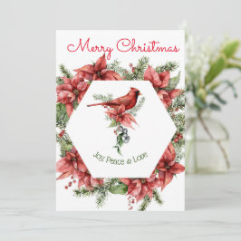 Kortet för kardinal julhälsning kort