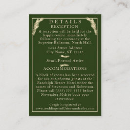 Kortet för katolskt vinterbröllop - detaljer om hö tilläggskort