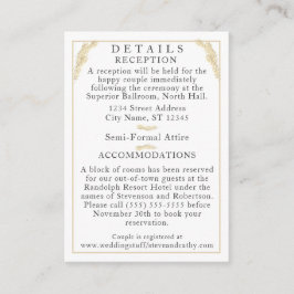 Kortet för katolskt vinterbröllop - detaljer om hö tilläggskort