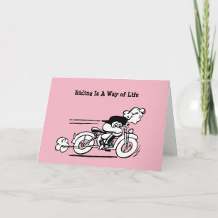 Kortet för kvinnligt motorcykelförare kort