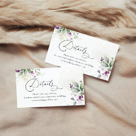 Kortet för lila Greenerys informationsfack Tilläggskort