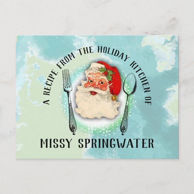 Kortet för matlagning av helgdag vykort (Framsida)