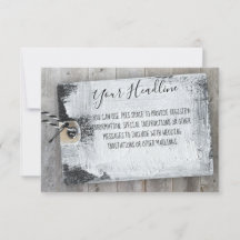 Kortet för meddelandehölje för Rustik Anpassningsb