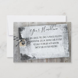 Kortet för meddelandehölje för Rustik Anpassningsb Inbjudningar