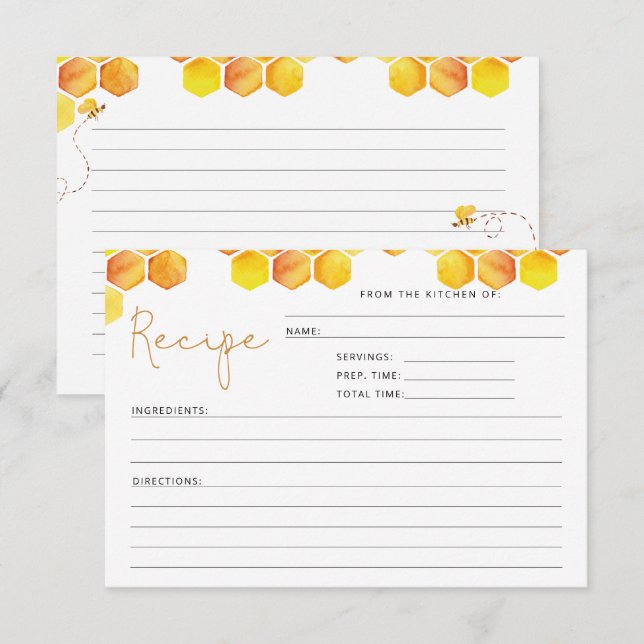 Kortet för möhippa av vattenfärgbin (Fram/baksida)