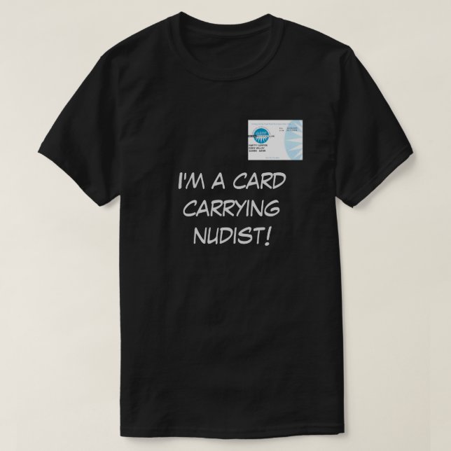 Kortet för Nudist T-Shirt (Design framsida)