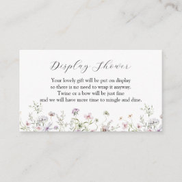 Kortet för ömtåligt Lila Wildblomma Shower-hölje Tilläggskort