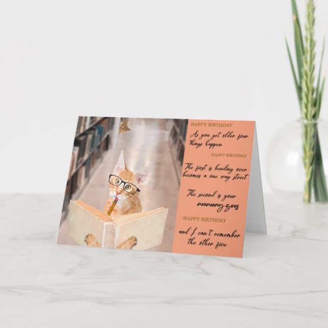 Kortet för populär katt födelsedag kort (Framsida)