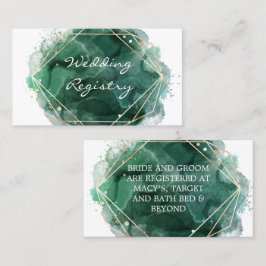 Kortet för registerhölje för Grönt Paint Bröllop Visitkort