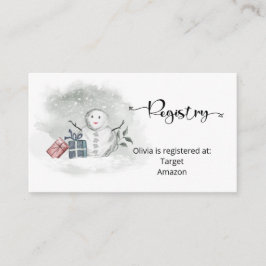 Kortet för registerhölje för Winter Baby Tilläggskort