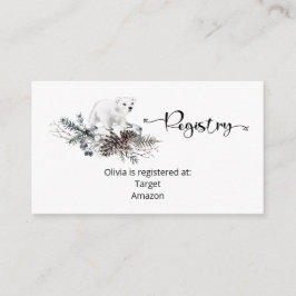 Kortet för registerhölje för Winter Baby Tilläggskort