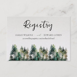 Kortet för registreringshölje, Rustic Watercolor F Tilläggskort