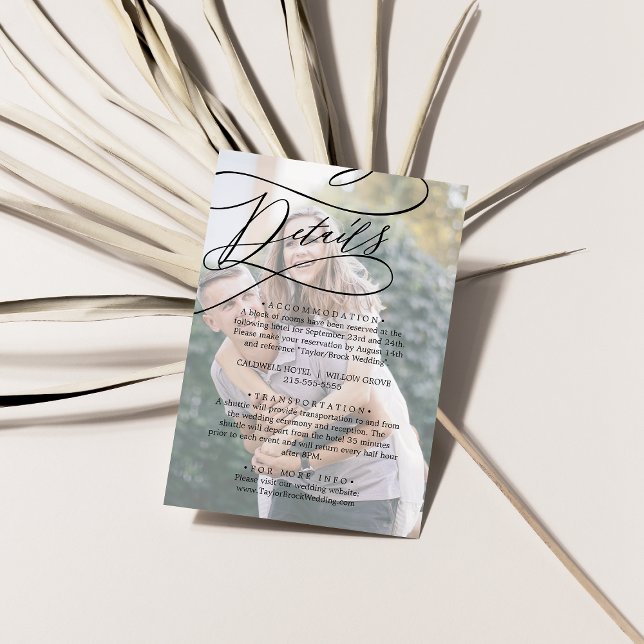 Kortet för Romantisk kalligrafi - fotodetaljer Tilläggskort (Skapare uppladdad)