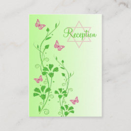 Kortet för rosa och Grönt Blommigt-hölje Tilläggskort