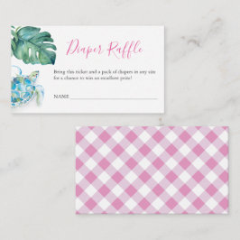 Kortet för Sea Turtle Diaper Raffle-inbjudningskor Tilläggskort