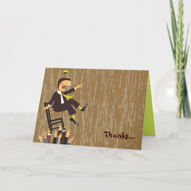 Kortet för tack för Hora stol det dans vikta (Framsida)