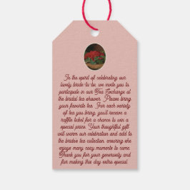 Kortet för Tea Exchange-begäran - tepåsform Presentetikett