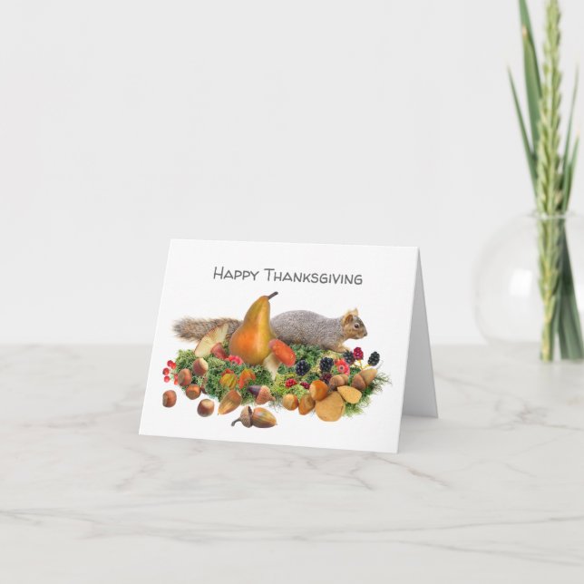 Kortet för Thanksgiving av kastanjer Kort (Framsida)