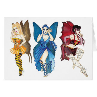 Kortet för tre det kloka älvor hälsningskort