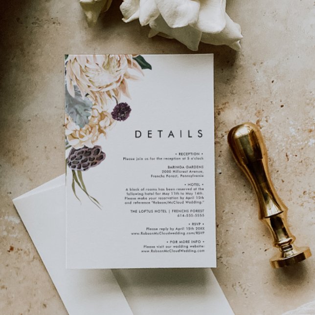 Kortet för vit Blommigt - detaljer för hölje Tilläggskort (Skapare uppladdad)