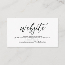 Kortet för webbplatsinformation för perfekt Bröllo Tilläggskort