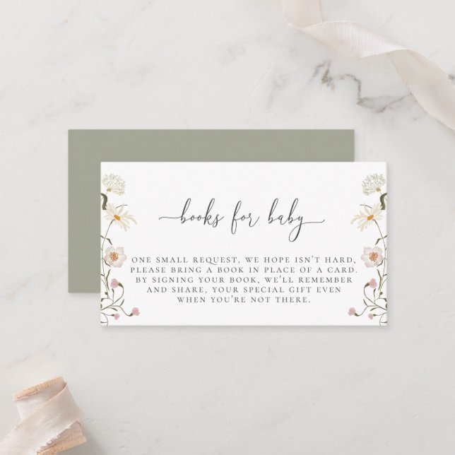 Kortet för Wildbloms Bok-begäran Placeringskort (Fram/Back In Situ)