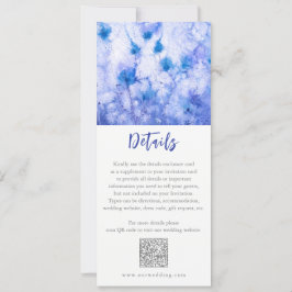 Kortet för Winter Blue Garden bröllopsinformation Inbjudningar