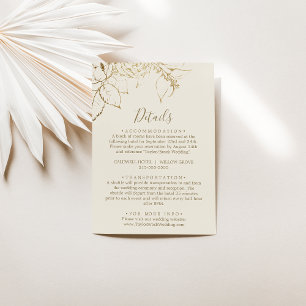 Kortet Gammal Blommigt Cream & Guld Information om Tilläggskort