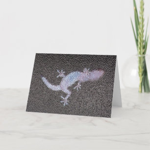 Kortet Gecko på glas Kort