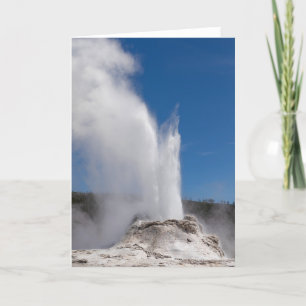Kortet Geyser-inmatat gratulationskort för Castle Kort