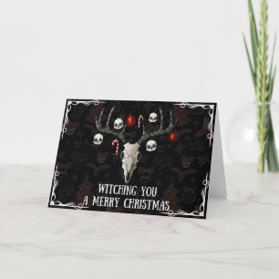 Kortet God jul Rindeer Skull Kort