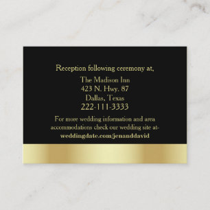 Kortet Golden Nouveau Fleur Bröllop Tilläggskort