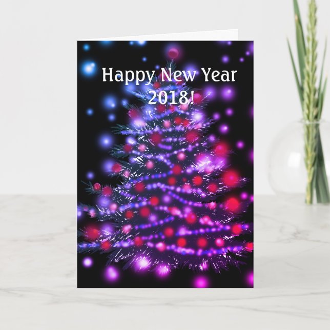 Kortet Gott nytt år 2018 Helgkort (Framsida)