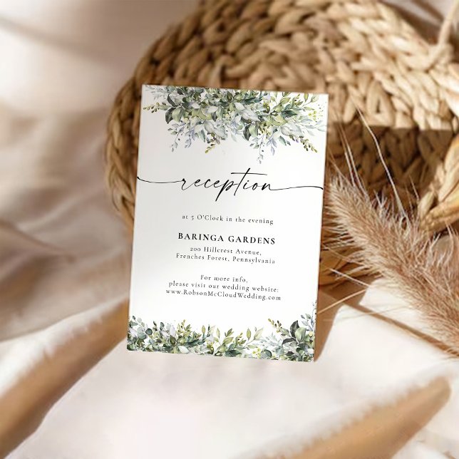 Kortet Greenery Herbal Bröllop Tilläggskort (Skapare uppladdad)