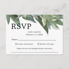 Kortet Grey Eucalyptus Bröllop OSA Tilläggskort