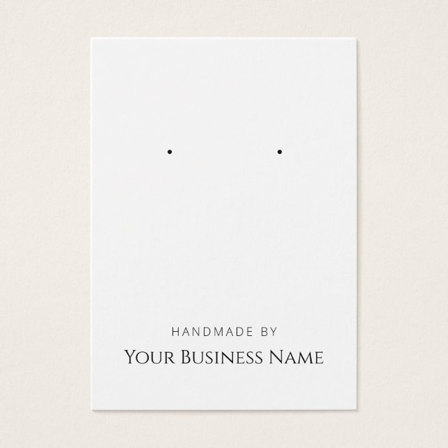 Kortet "Handgjort av" Visning Visitkort (Framsidan)