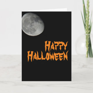 kortet happy halloween fullt måne kort