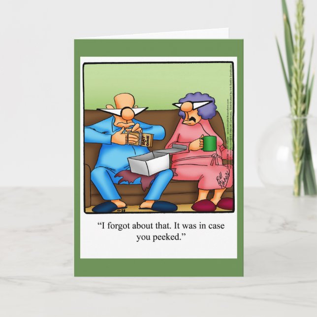Kortet Humor i julhälsning Helgkort (Framsida)