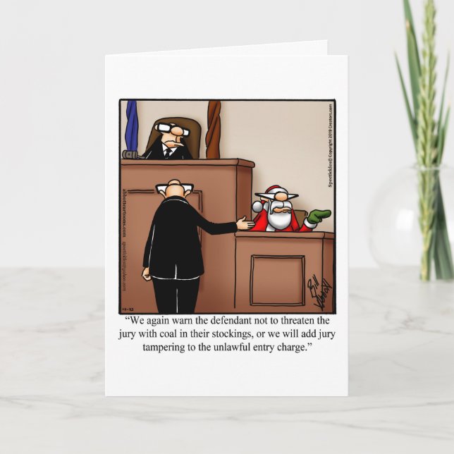 Kortet Humor i julhälsning Helgkort (Framsida)