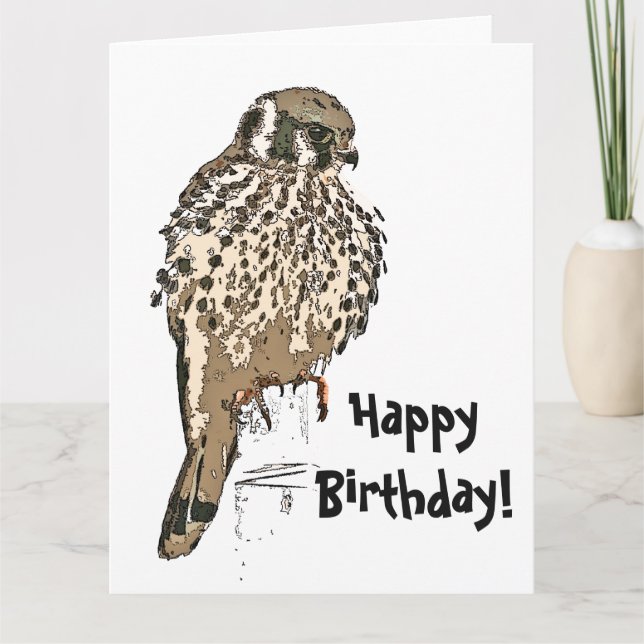 Kortet Kestral Birdlife Birthday Greeting Card Kort (Framsida)