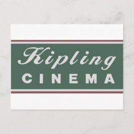 Kortet Kipling Cinema Logotyp Postcard Vykort