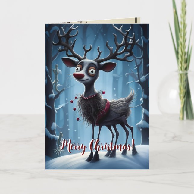 Kortet Kortanpassningsbara julrenar Helgkort (Framsida)