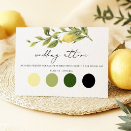 Kortet Lemon Amalfi Kusten Bröllop Attire Tilläggskort