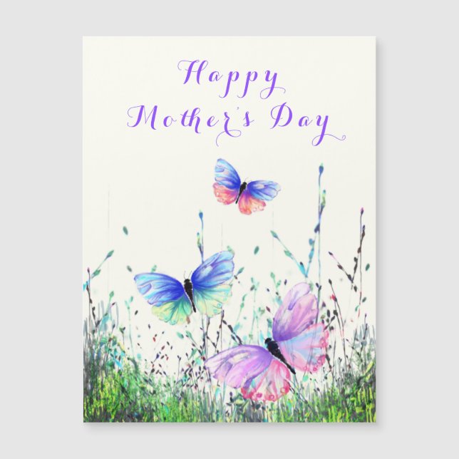 Kortet Lycklig Mors dag Butterflies Vår Joy (Framsida)