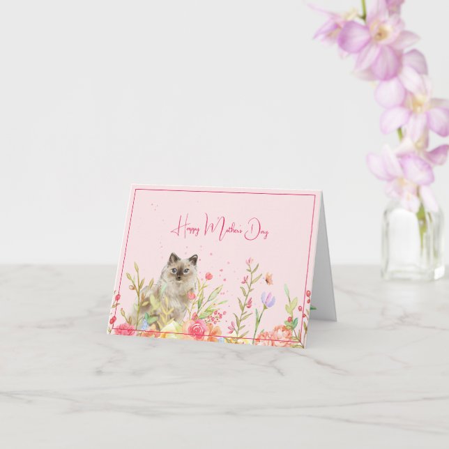 Kortet lycklig Mors dag från Katten Kort (Orkide)