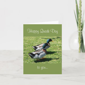 Kortet lycklig Quack Day Foleting Card Kort